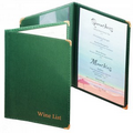 Leatherette 2-Panel Classic Menu Cover (8 1/2"x11")